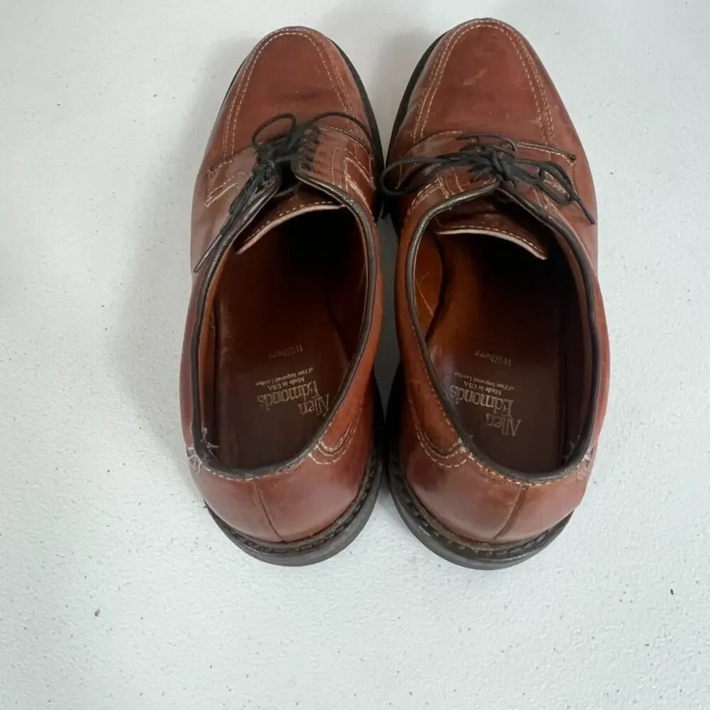 Allen Edmonds Shoes Mens 10 D Wilbert Split Toe Oxfords Brown Leather